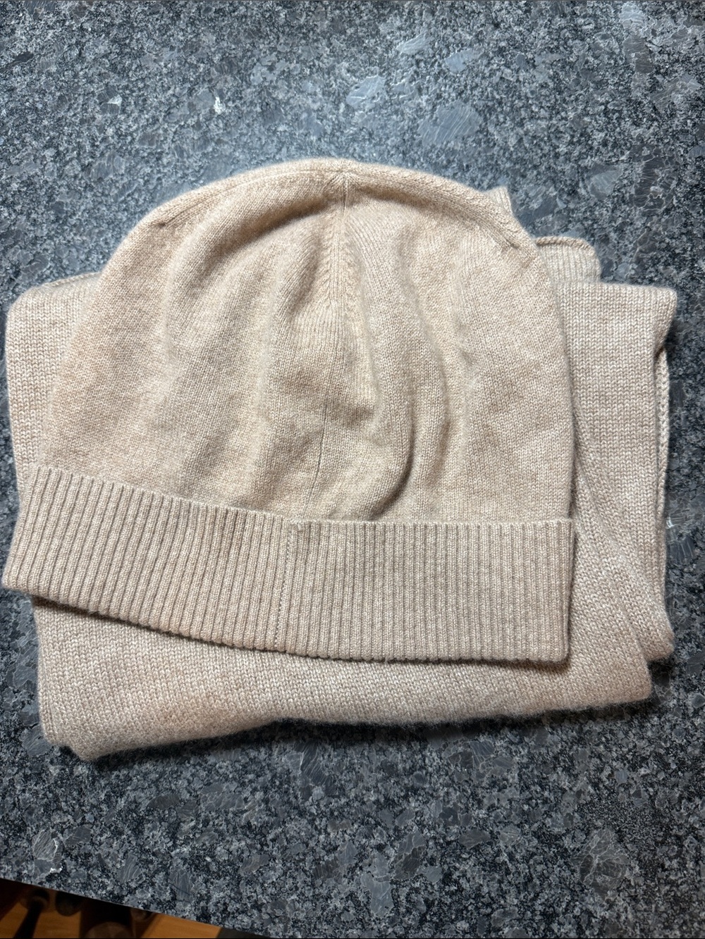 Garnet Hill 100% cashmere hat and scarf